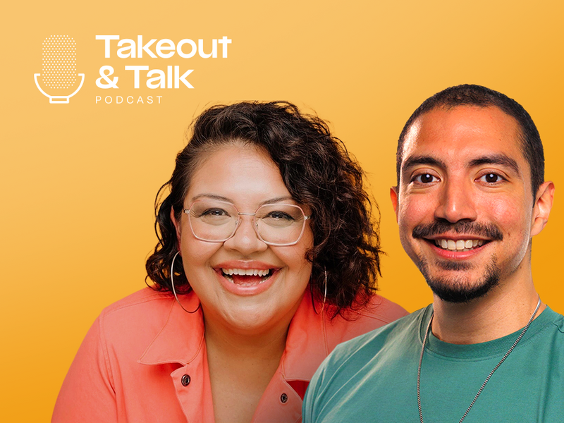 Xorje Olivares and comedian Vanessa González on the Takeout and Talk podcast