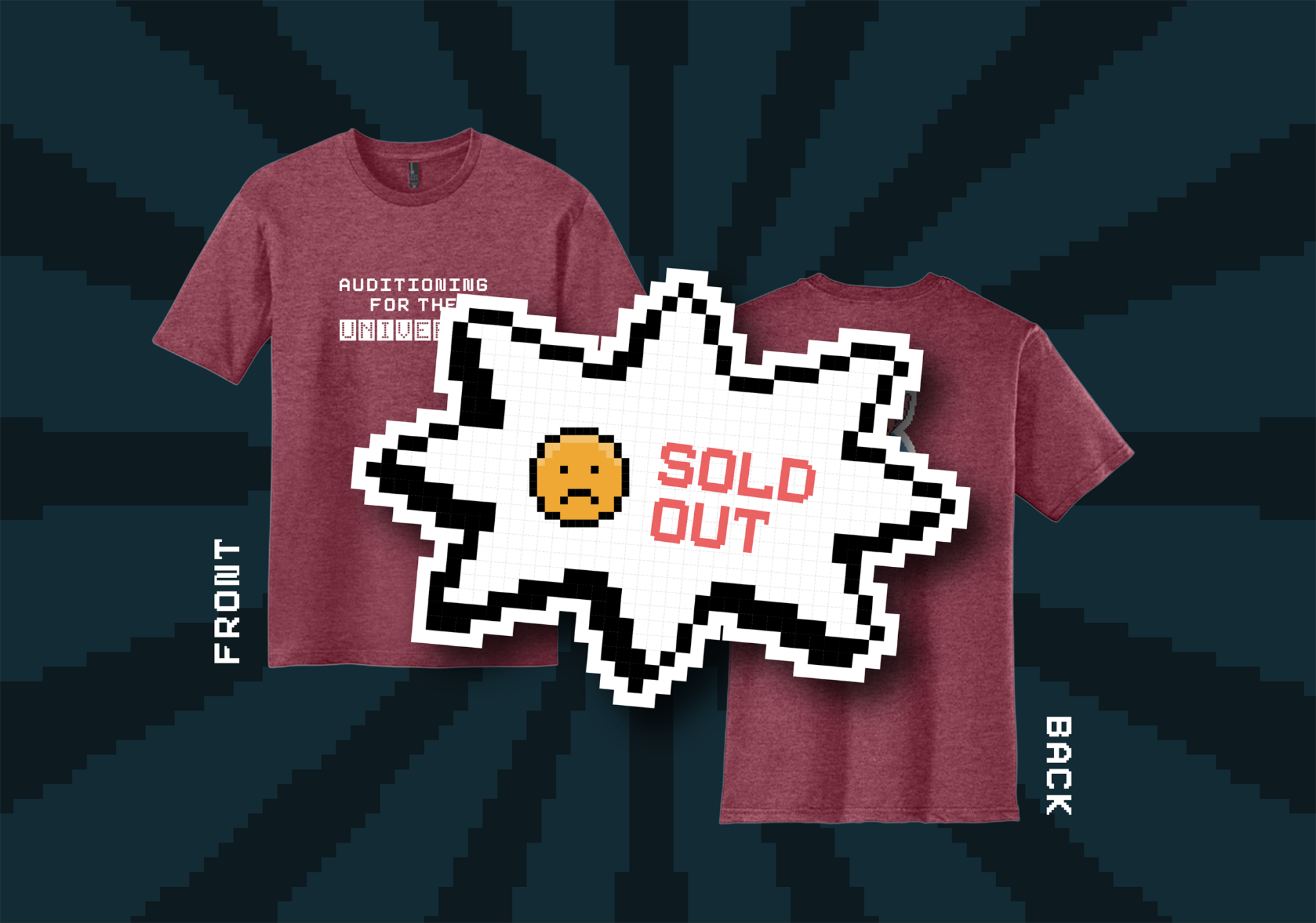 Mediocre Bunny Graphic T-shirt - Heathered Cardinal