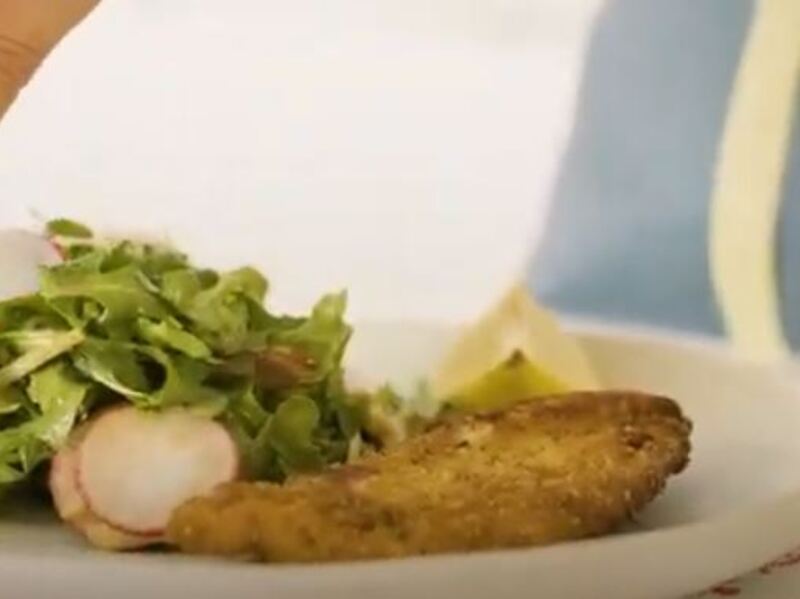 Image of Crispy Chicken Milanese with Apple and Arugula Salad article