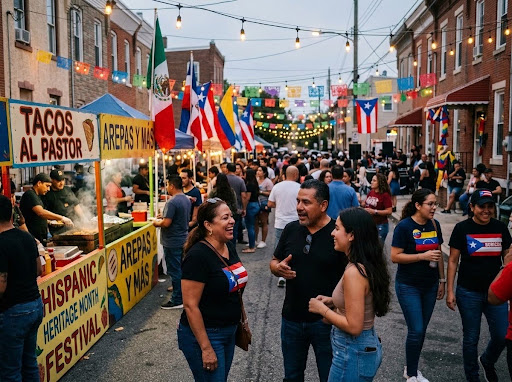 A local Hispanic Heritage Month festival with food stands and live music